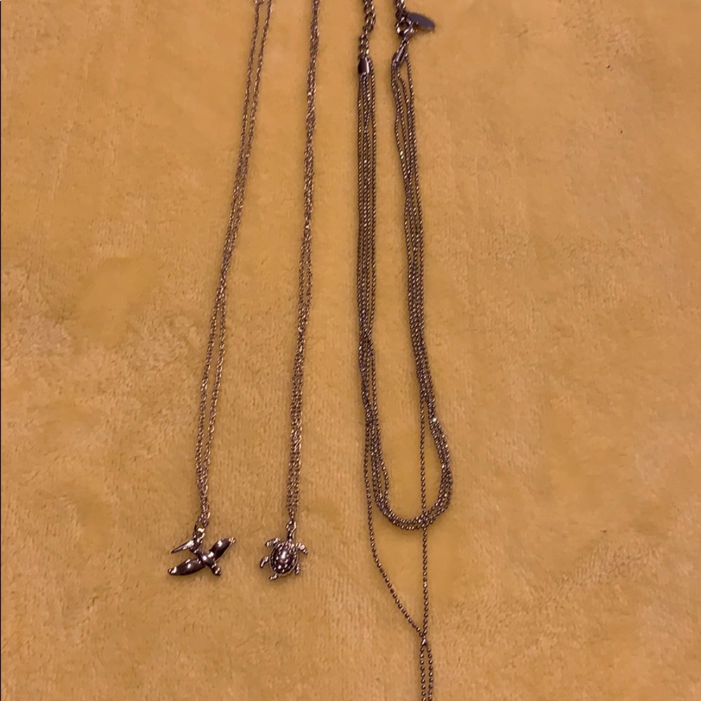 Silver necklaces